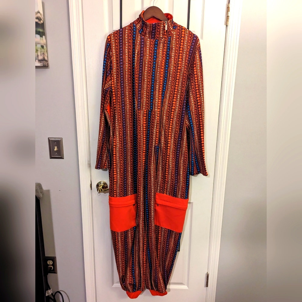 Sassy Jones multi color patchwork jumpsuit